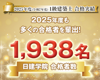 2025年度1級建築士 日建学院合格実績